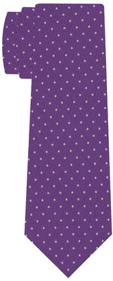 Off-White on Magenta Print Pin Dot Silk Tie MCPDT-30